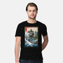 Hogarth And The Iron Giant In Japan-Mens-Premium-Tee-DrMonekers