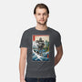 Hogarth And The Iron Giant In Japan-Mens-Premium-Tee-DrMonekers