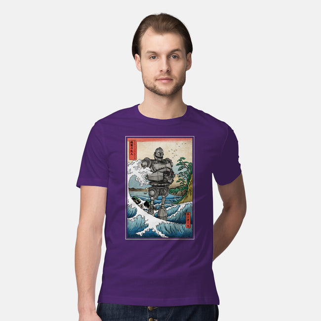 Hogarth And The Iron Giant In Japan-Mens-Premium-Tee-DrMonekers