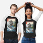 Hogarth And The Iron Giant In Japan-Unisex-Baseball-Tee-DrMonekers