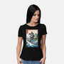 Hogarth And The Iron Giant In Japan-Womens-Basic-Tee-DrMonekers