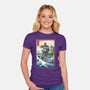 Hogarth And The Iron Giant In Japan-Womens-Fitted-Tee-DrMonekers