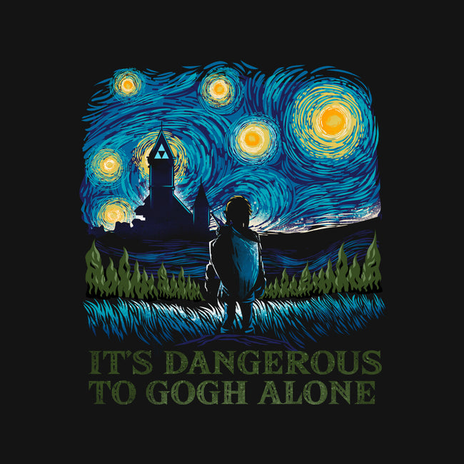 It's Dangerous To Gogh Alone-Youth-Crew Neck-Sweatshirt-dandingeroz