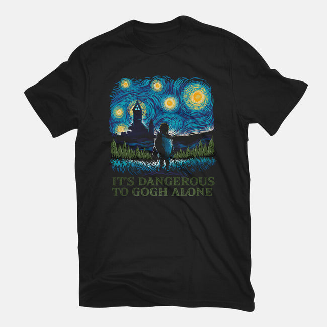 It's Dangerous To Gogh Alone-Womens-Fitted-Tee-dandingeroz