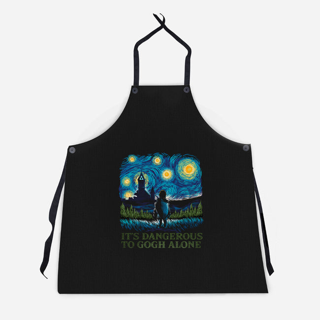 It's Dangerous To Gogh Alone-Unisex-Kitchen-Apron-dandingeroz