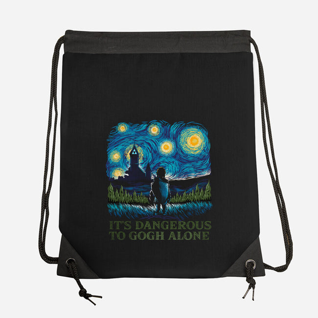 It's Dangerous To Gogh Alone-None-Drawstring-Bag-dandingeroz