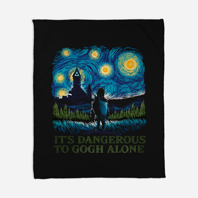 It's Dangerous To Gogh Alone-None-Fleece-Blanket-dandingeroz