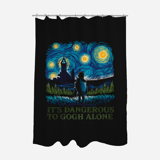 It's Dangerous To Gogh Alone-None-Polyester-Shower Curtain-dandingeroz