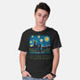 It's Dangerous To Gogh Alone-Mens-Basic-Tee-dandingeroz
