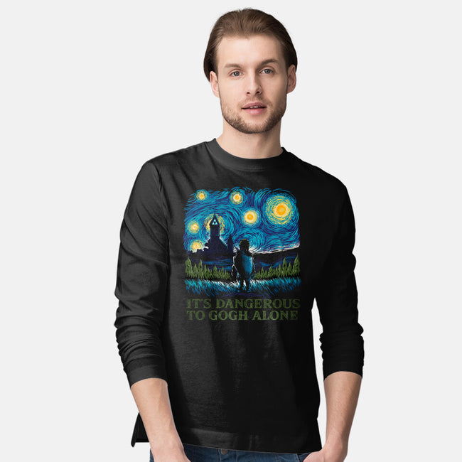 It's Dangerous To Gogh Alone-Mens-Long Sleeved-Tee-dandingeroz