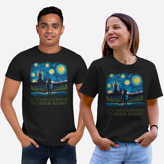 It's Dangerous To Gogh Alone-Unisex-Basic-Tee-dandingeroz