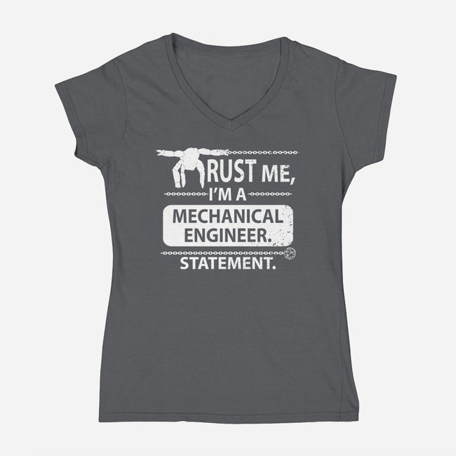 Trust Me I'm A Mechanical Engineer-Womens-V-Neck-Tee-Boggs Nicolas