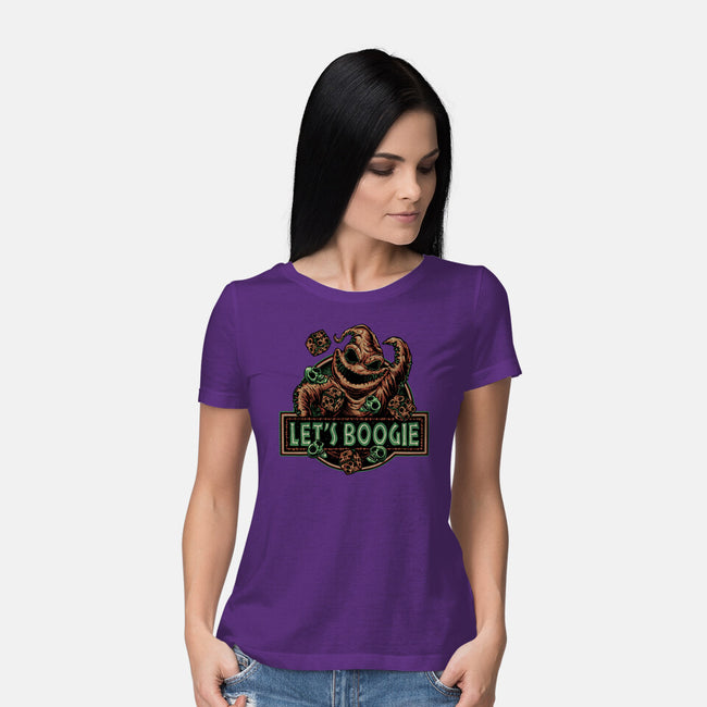 Let’s Boogie-Womens-Basic-Tee-glitchygorilla