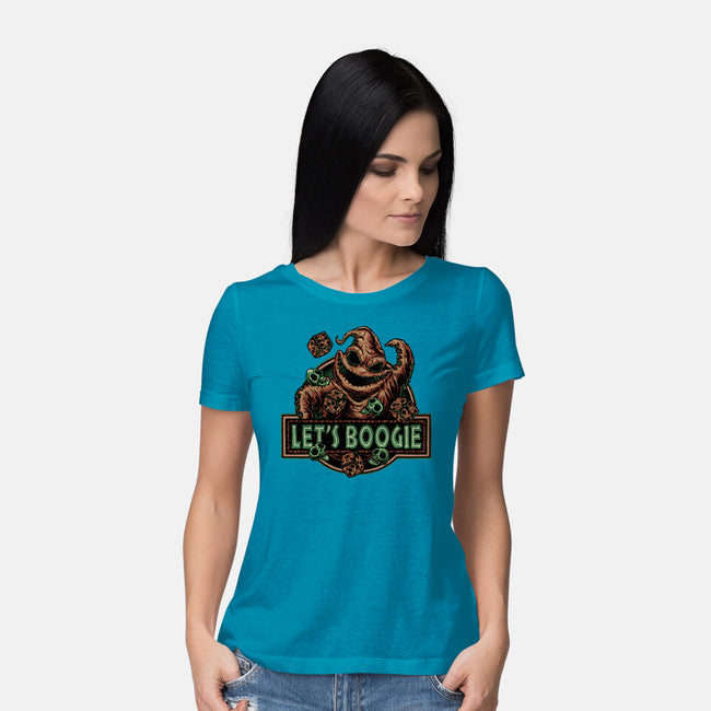 Let’s Boogie-Womens-Basic-Tee-glitchygorilla