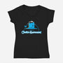 Castle Argh-Womens-V-Neck-Tee-rocketman_art