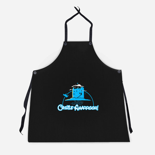 Castle Argh-Unisex-Kitchen-Apron-rocketman_art