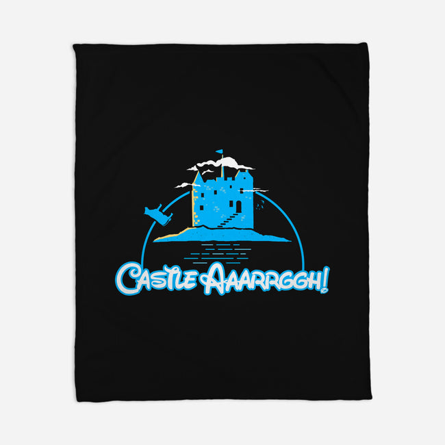 Castle Argh-None-Fleece-Blanket-rocketman_art