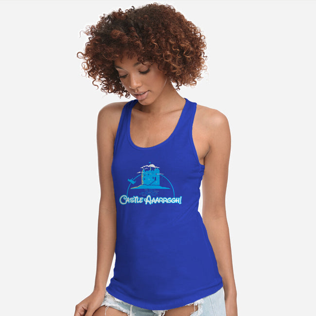 Castle Argh-Womens-Racerback-Tank-rocketman_art