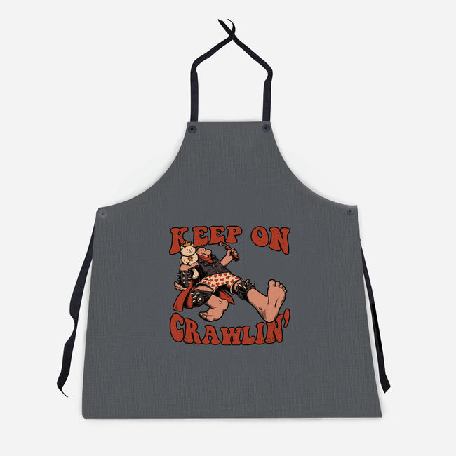 Keep On Crawlin-Unisex-Kitchen-Apron-Studio Mootant