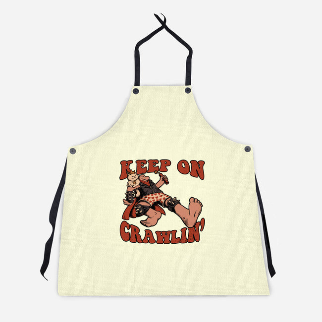 Keep On Crawlin-Unisex-Kitchen-Apron-Studio Mootant