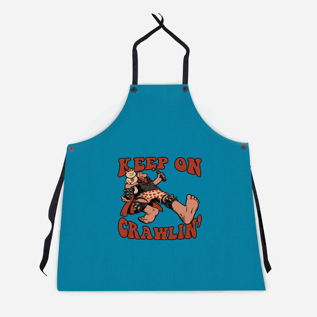 Keep On Crawlin-Unisex-Kitchen-Apron-Studio Mootant