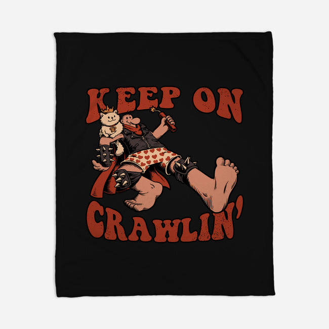 Keep On Crawlin-None-Fleece-Blanket-Studio Mootant