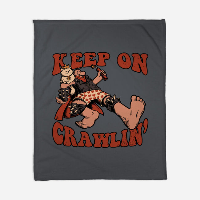 Keep On Crawlin-None-Fleece-Blanket-Studio Mootant