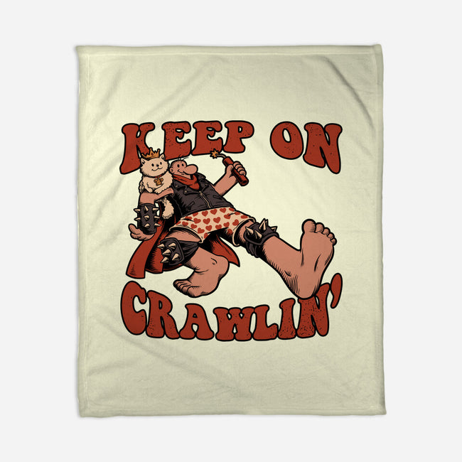 Keep On Crawlin-None-Fleece-Blanket-Studio Mootant
