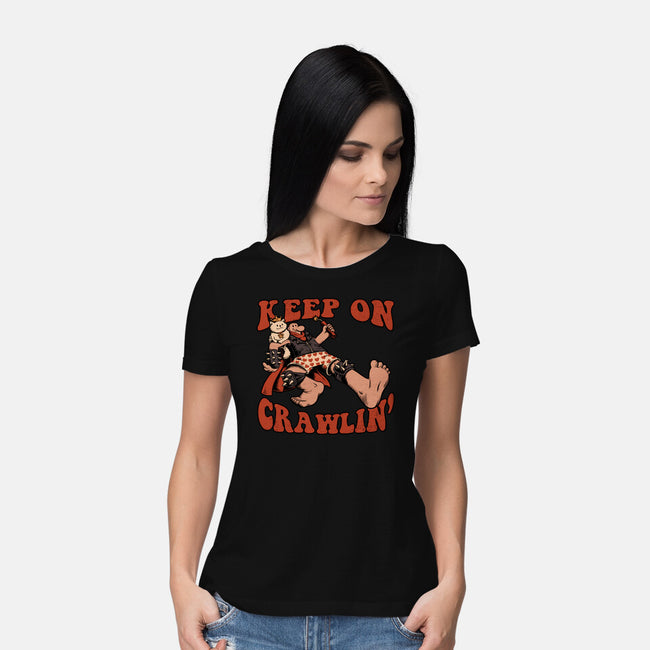 Keep On Crawlin-Womens-Basic-Tee-Studio Mootant