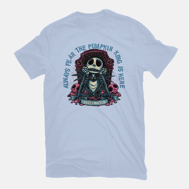 The Pumpkin King Is Here-Mens-Premium-Tee-glitchygorilla