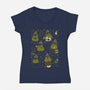 Cute Wizard Frog-Womens-V-Neck-Tee-xMorfina