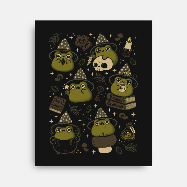 Cute Wizard Frog-None-Stretched-Canvas-xMorfina
