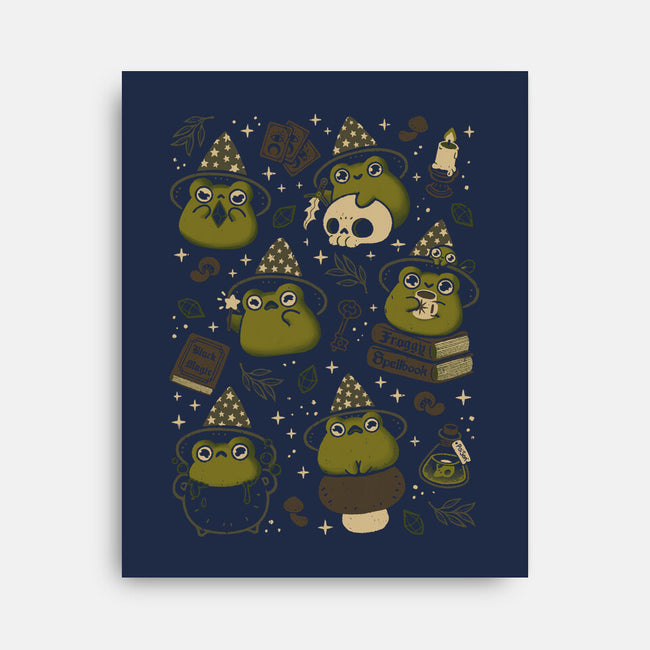 Cute Wizard Frog-None-Stretched-Canvas-xMorfina