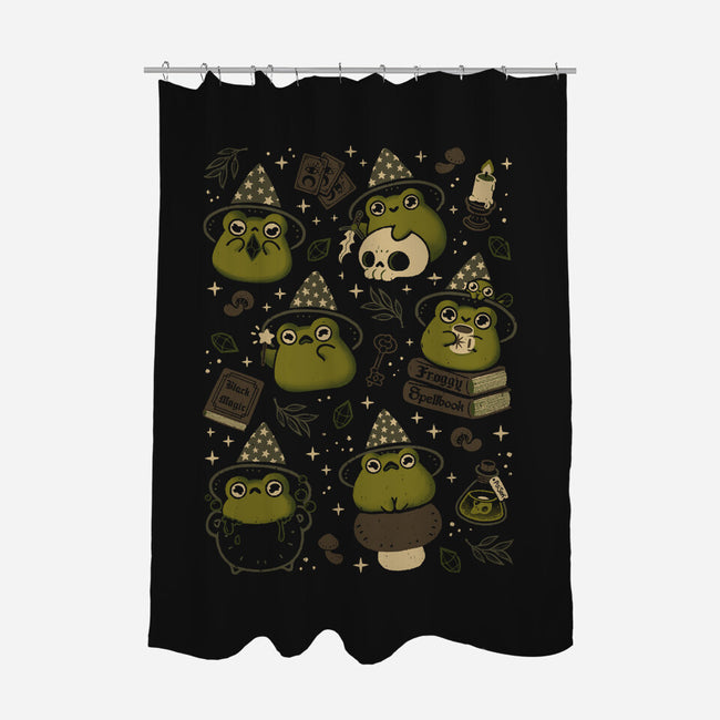 Cute Wizard Frog-None-Polyester-Shower Curtain-xMorfina