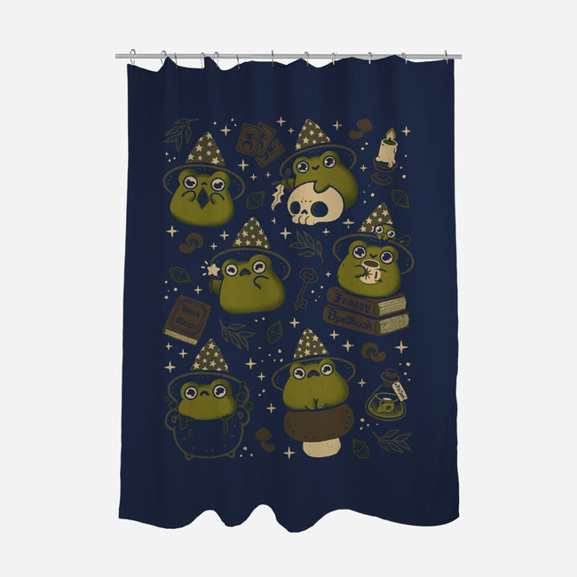 Cute Wizard Frog-None-Polyester-Shower Curtain-xMorfina