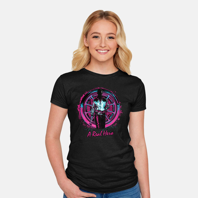 A Real Hero-Womens-Fitted-Tee-Tronyx79