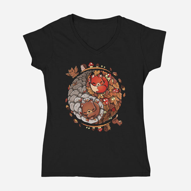 Autumn Season-Womens-V-Neck-Tee-Vallina84
