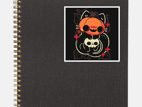 Cute Pumpkin Head Cat