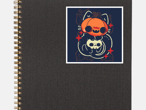 Cute Pumpkin Head Cat