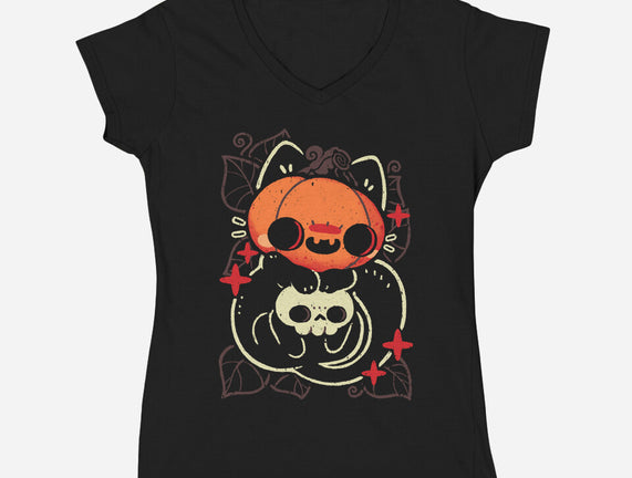 Cute Pumpkin Head Cat