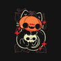 Cute Pumpkin Head Cat-Womens-V-Neck-Tee-xMorfina