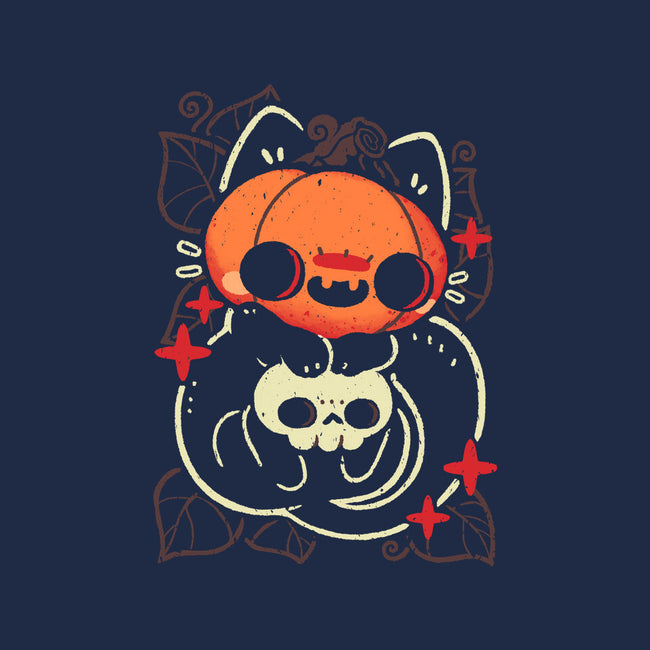 Cute Pumpkin Head Cat-Mens-Long Sleeved-Tee-xMorfina