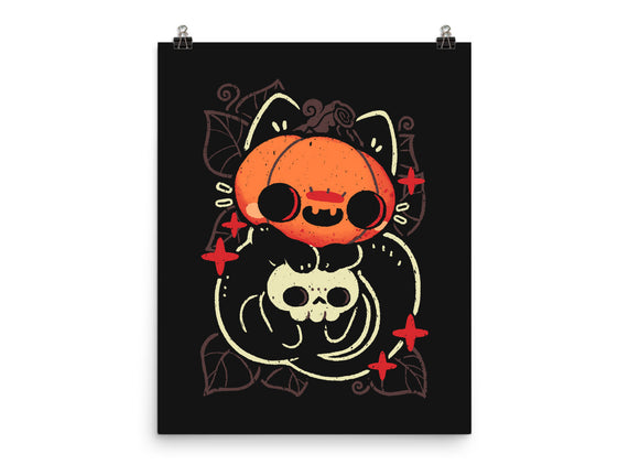 Cute Pumpkin Head Cat