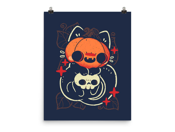 Cute Pumpkin Head Cat