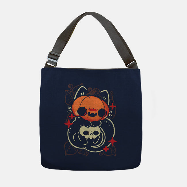 Cute Pumpkin Head Cat-None-Adjustable Tote-Bag-xMorfina