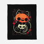 Cute Pumpkin Head Cat-None-Fleece-Blanket-xMorfina