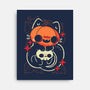 Cute Pumpkin Head Cat-None-Stretched-Canvas-xMorfina