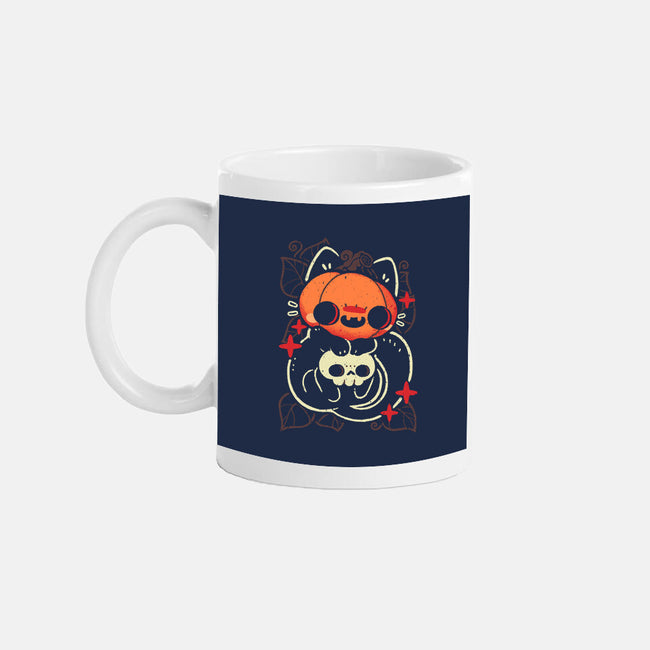 Cute Pumpkin Head Cat-None-Mug-Drinkware-xMorfina