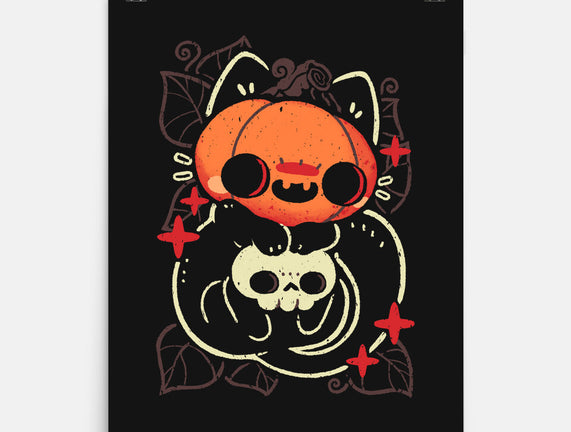 Cute Pumpkin Head Cat
