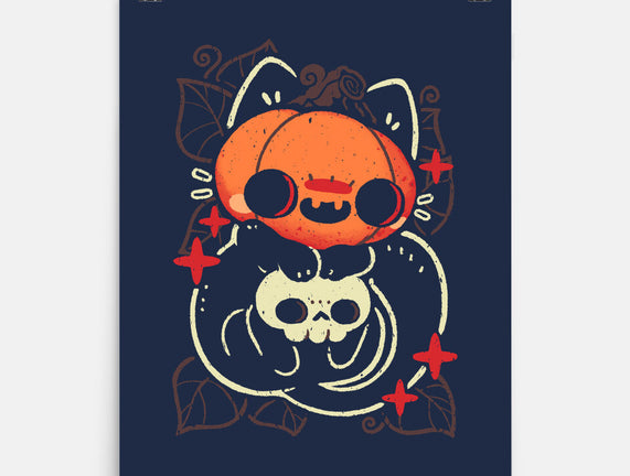 Cute Pumpkin Head Cat